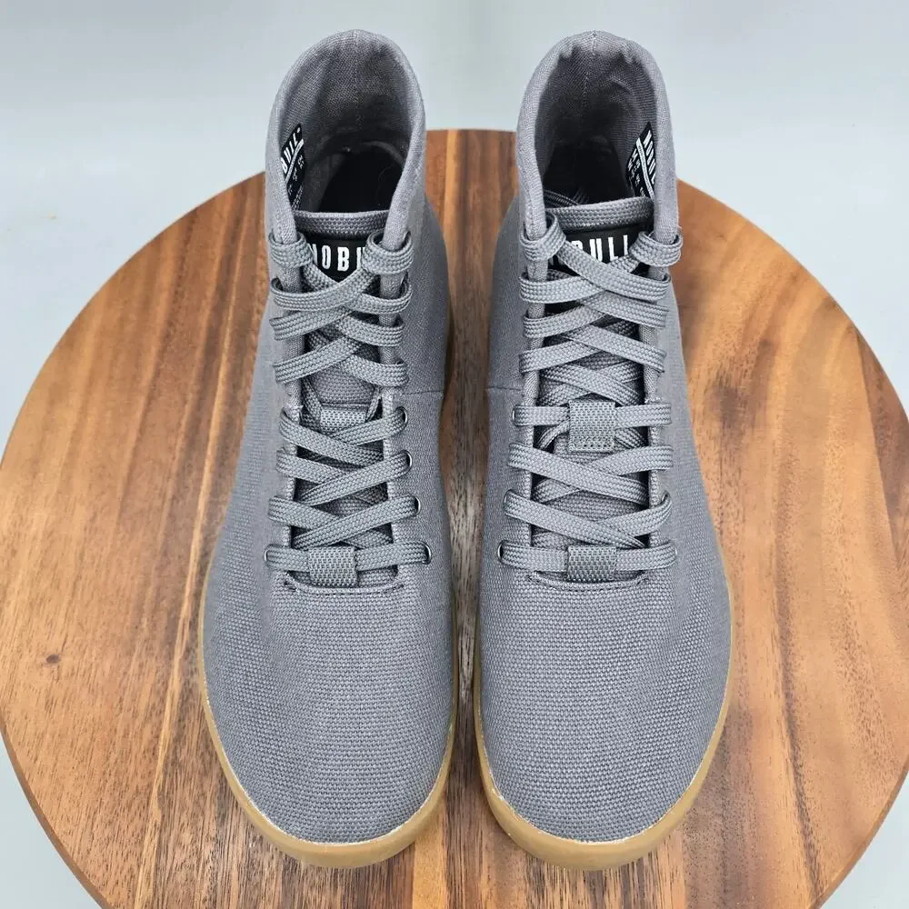 Nobull Shoes Womens 8 Gray Canvas High Top Gym Workout Trainer Athletic Sneakers - Picture 5 of 8